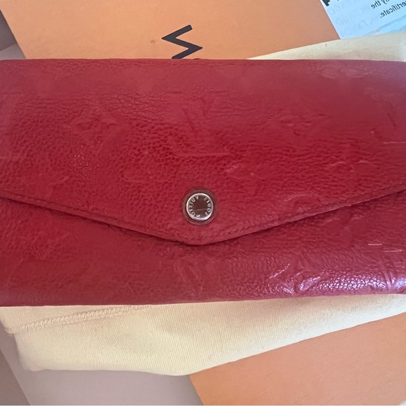Louis Vuitton Empreinte red wallet with insert - Picture 1 of 13